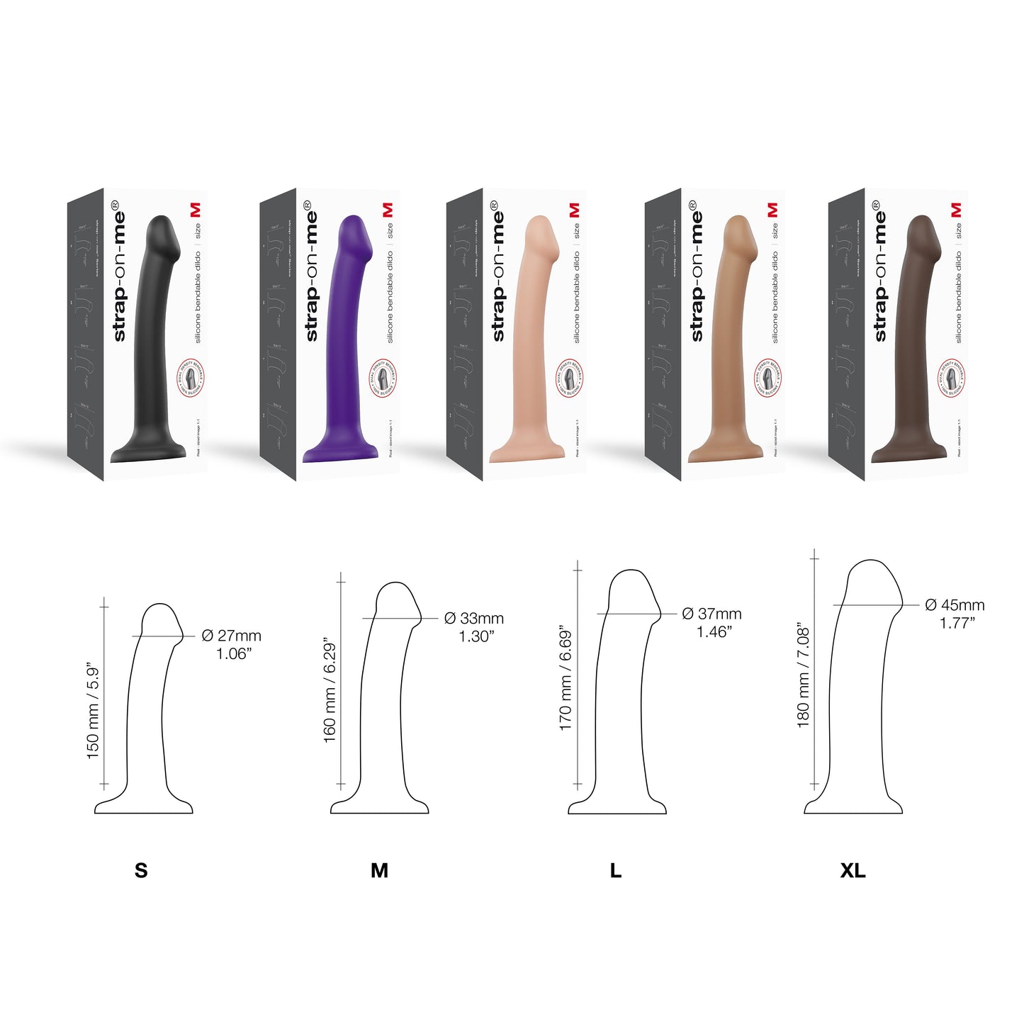 Bendable dual-density strap-on dildo
