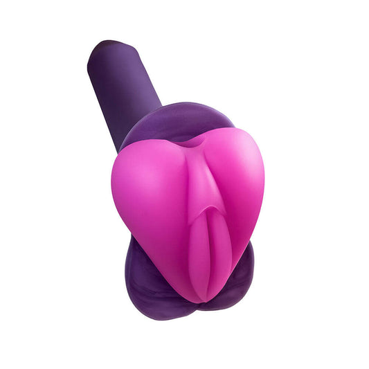 Cap pad/stimulator for strap-on dildos