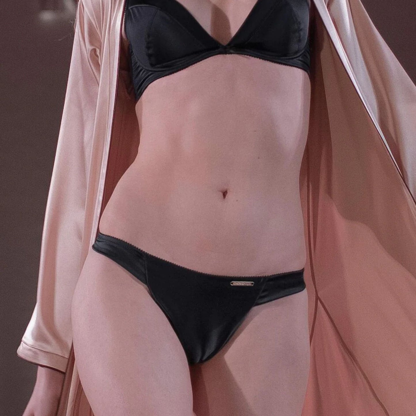 Cute Satin Thong - tucking thong