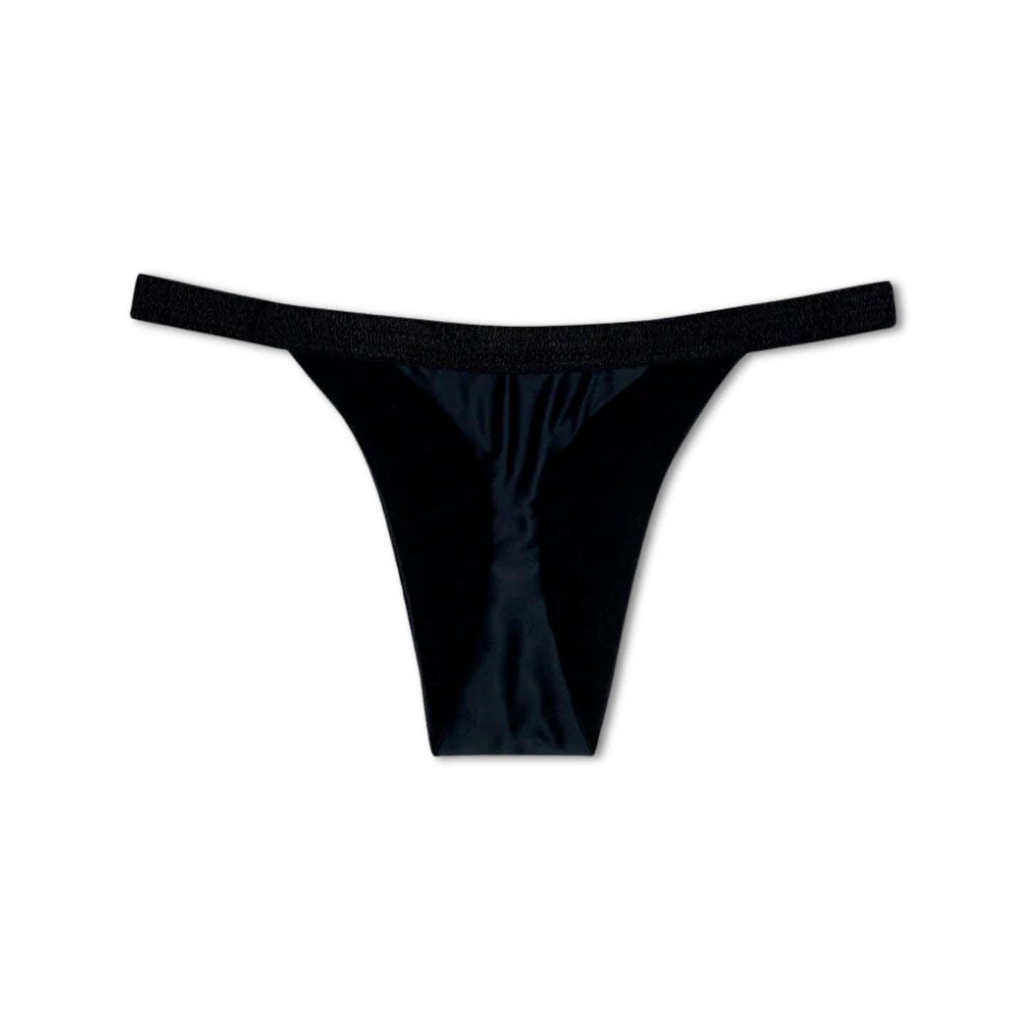 Divine Satin Thong - Tucking Thong - Boldly Black