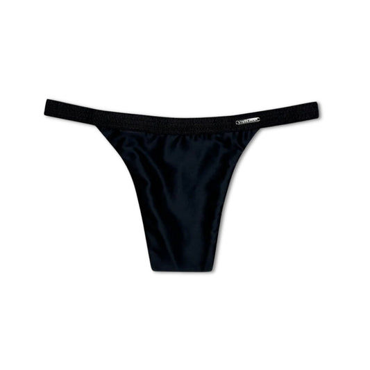Divine Satin Thong - Tucking Thong - Boldly Black