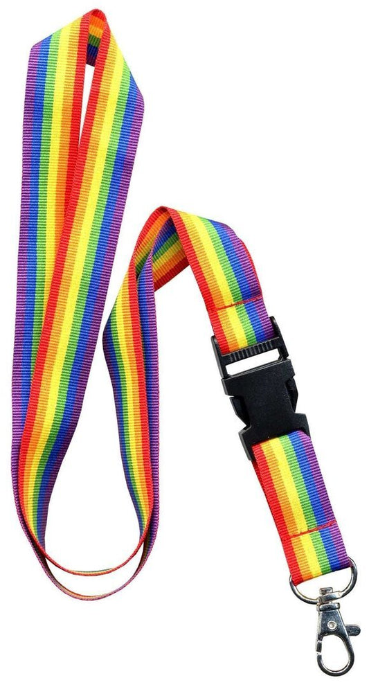 Rainbow Pride keychain with clip