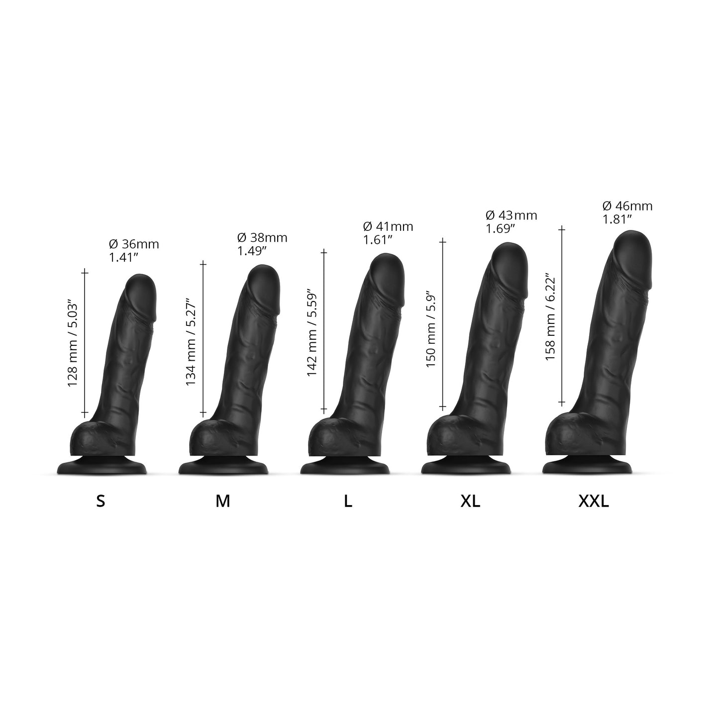 Sliding Skin Strap-On Dildo