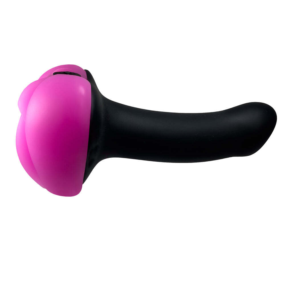 Cap pad/stimulator for strap-on dildos