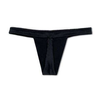 Cute Satin Thong - tucking thong