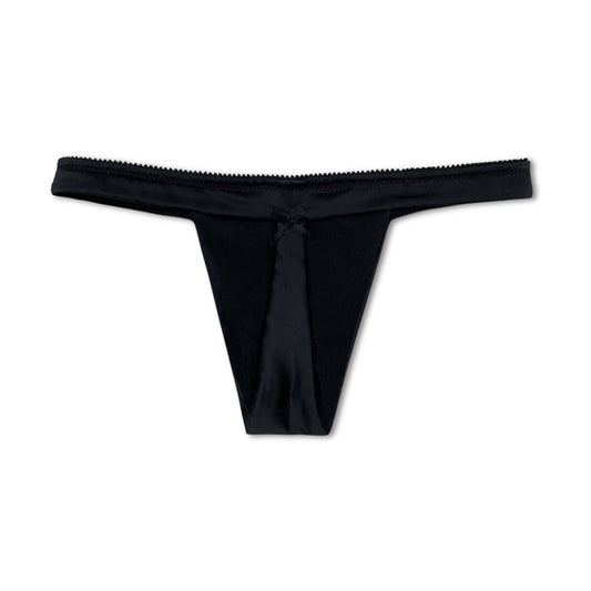 Cute Satin Thong - tucking thong