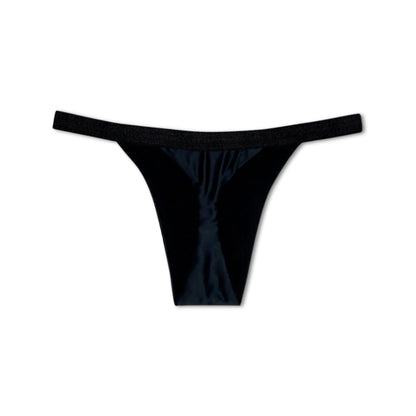 Divine Satin Thong - Tucking Thong - Boldly Black
