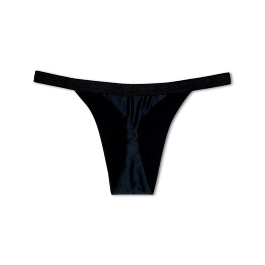Divine Satin Thong - Tucking Thong - Boldly Black