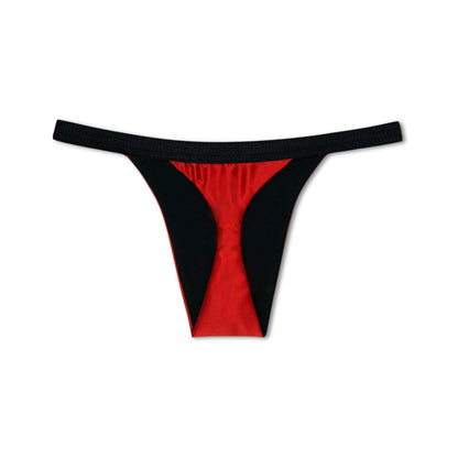 Divine Satin Thong - Tucking Thong - Thorn Red