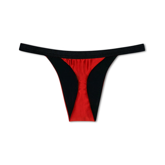 Divine Satin Thong - Tucking Thong - Thorn Red