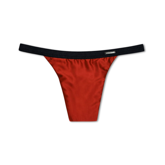 Divine Satin Thong - Tucking Thong - Thorn Red