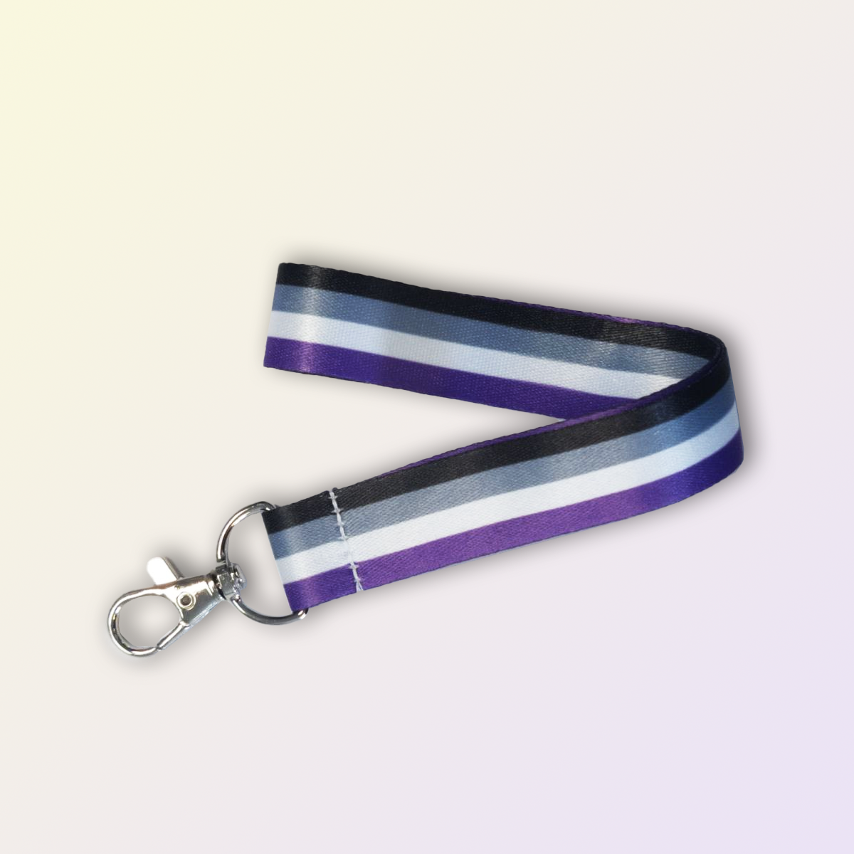 Asexual Pride wristlet keychain