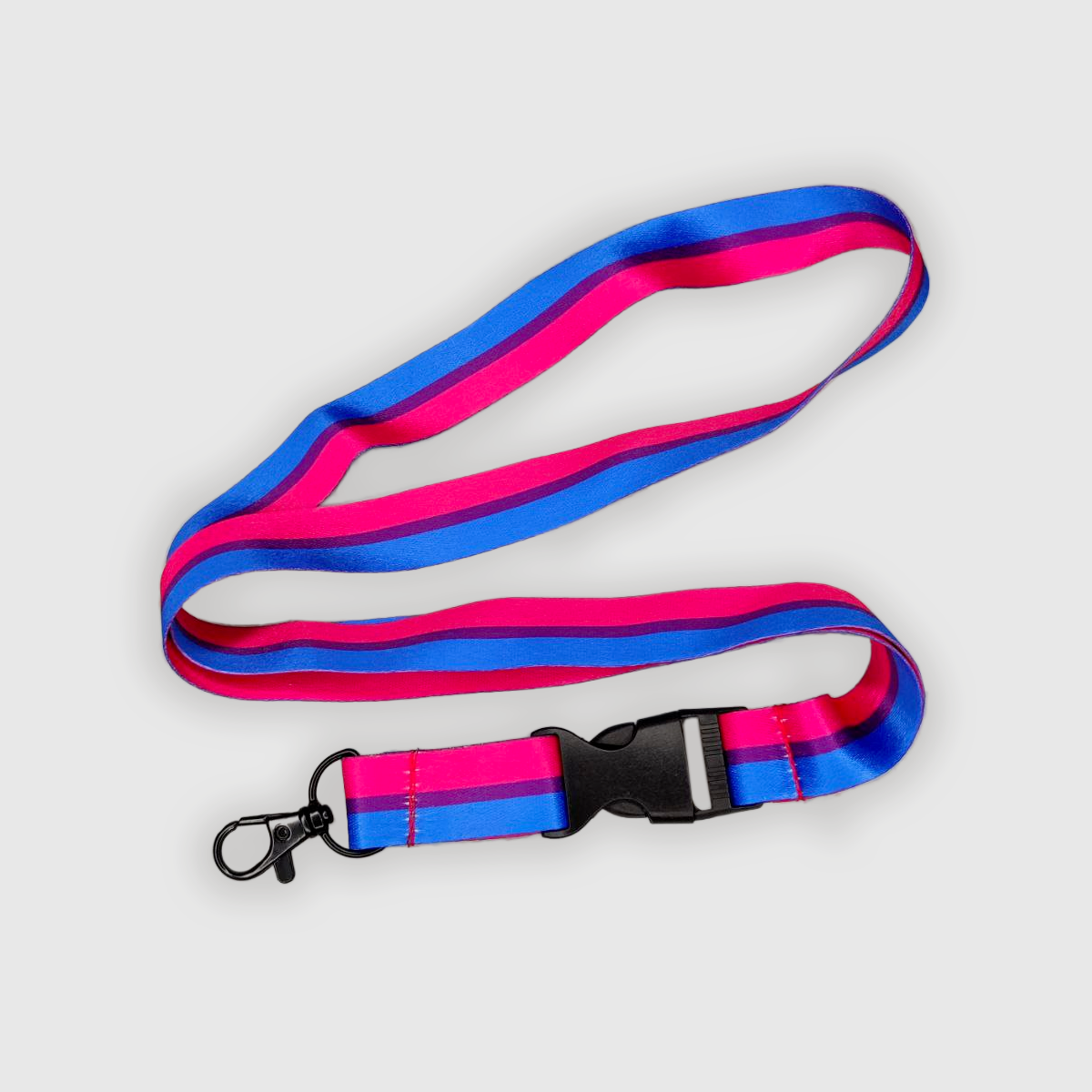 Bisexual Pride key chain with clip