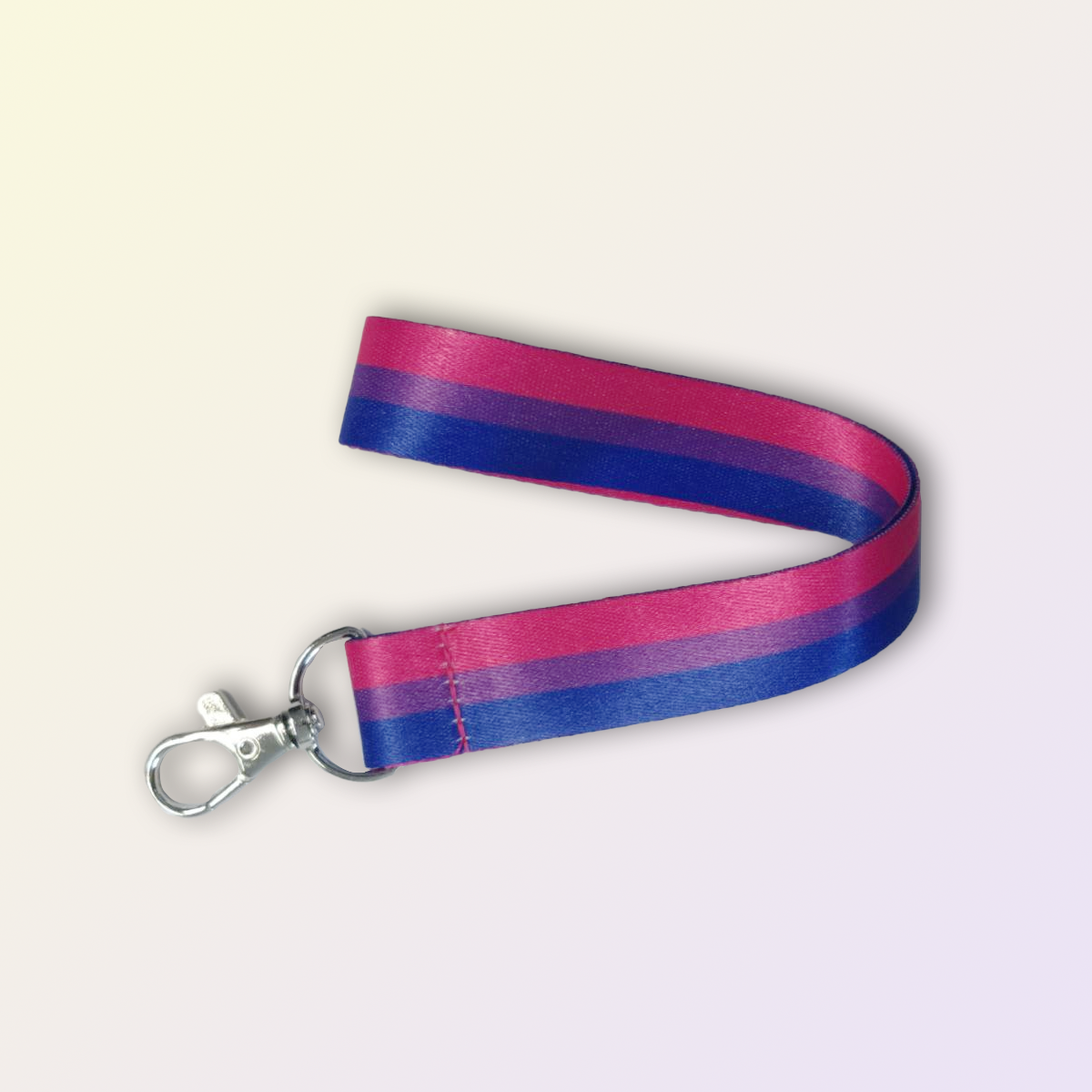 Bisexual Pride wristlet keychain