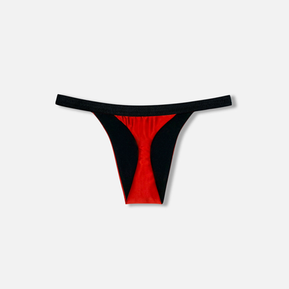 Divine Satin Thong - Tucking Thong - Thorn Red