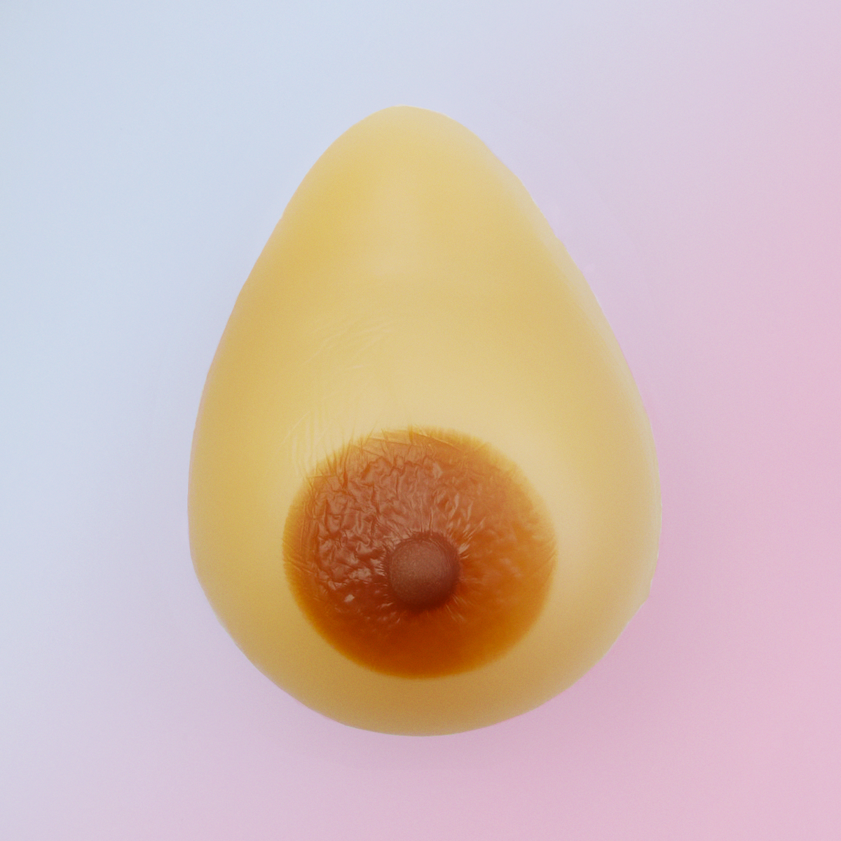 Self-adhesive silicone breast prostheses - teardrop