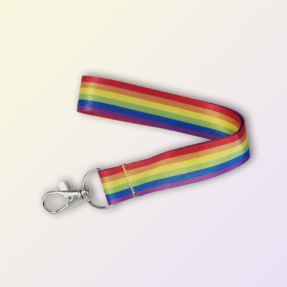 Rainbow Pride wristlet key chain